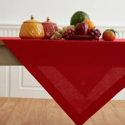 Solino Home Linen Table Throw In Red