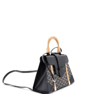 Pre-owned Goyard  Goyard Saigon Top Handle Bag Coated Canvas With Leather Pm In Pattern