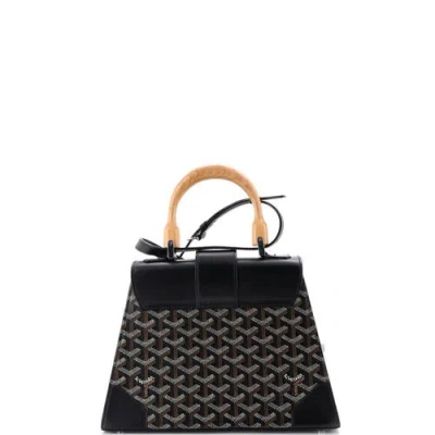 Pre-owned Goyard  Goyard Saigon Top Handle Bag Coated Canvas With Leather Pm In Pattern