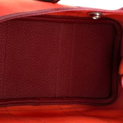 Pre-owned Hermes  Hermes Garden Party Tote Toile And Leather 30 In Orange