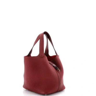 Pre-owned Hermes  Hermes Picotin Lock Bag Clemence Mm In Brown