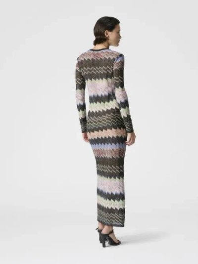 Missoni Viscose Lamé Snake-pattern Gown In Multi
