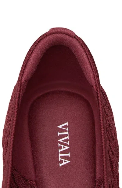 Vivaia T-bar Ballet Flats In Burgundy