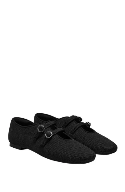 Vivaia Twin-strap Flats In Black