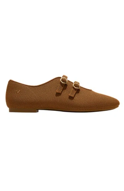 Vivaia Twin-strap Flats In Brown