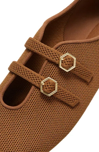 Vivaia Twin-strap Flats In Brown