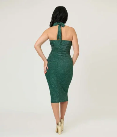 Unique Vintage Romper & Sarong Set In Green