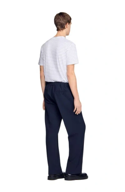 Sandro Wide-leg Trousers In Blue