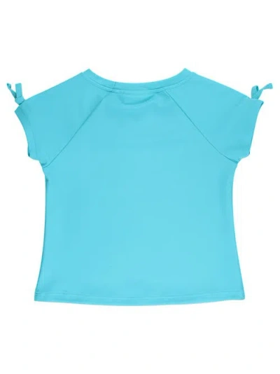 Rufflebutts Upf50 Active Raglan Bow Shirt In Blue