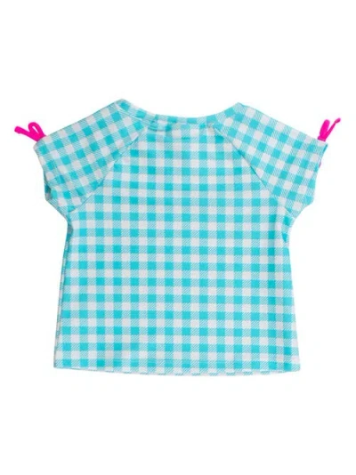 Rufflebutts Upf50 Active Raglan Bow Shirt In Blue