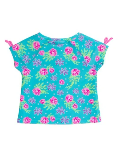 Rufflebutts Upf50 Active Raglan Bow Shirt In Blue