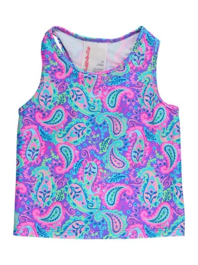 Rufflebutts Girls Upf50+ Active Tank Top In Blue