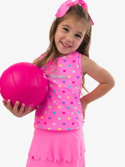 Rufflebutts Girls Upf50+ Active Tank Top In Pink
