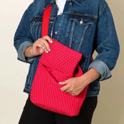 Uncommon Goods Woven Shoelace Crossbody By Sol And Selene Inc In Animal Print