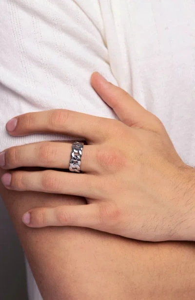 Nialaya Chain Ring In Silver