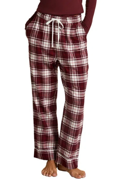 Hunkemoller Hunkemöller Flannel Pyjama Pants In Burgundy