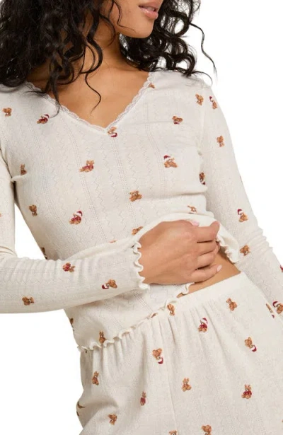 Hunkemoller Hunkemöller Pointelle Pyjama Set In White