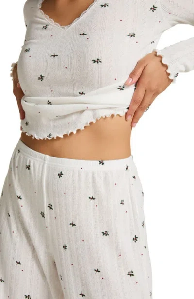 Hunkemoller Hunkemöller Pointelle Pyjama Set In White