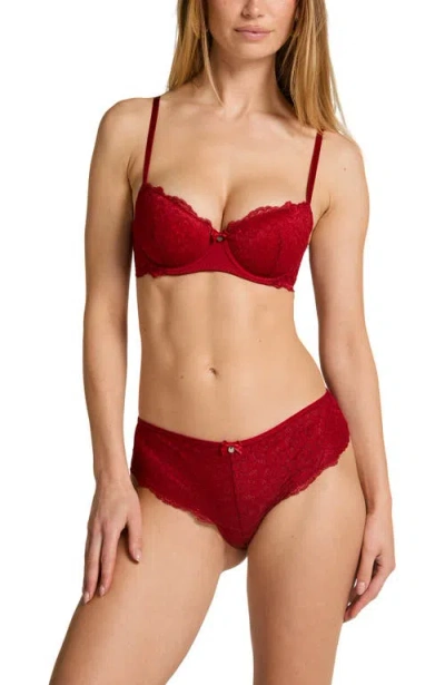 Hunkemoller Hunkemöller Marine Padded Underwired Bra In Red