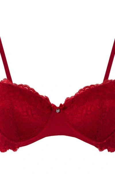 Hunkemoller Hunkemöller Marine Padded Underwired Bra In Red