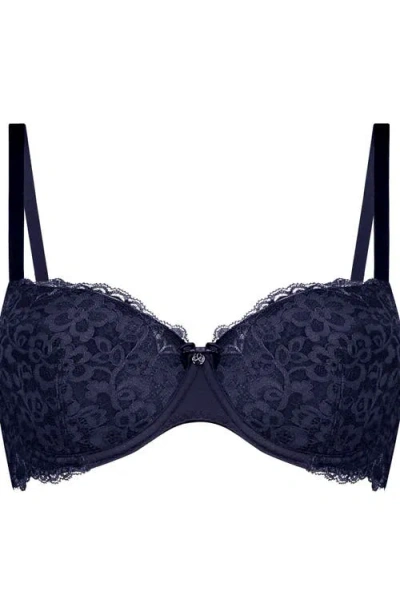 Hunkemoller Hunkemöller Marine Padded Underwired Bra In Blue