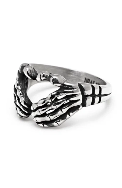 Nialaya Vintage Skeleton Ring In Silver