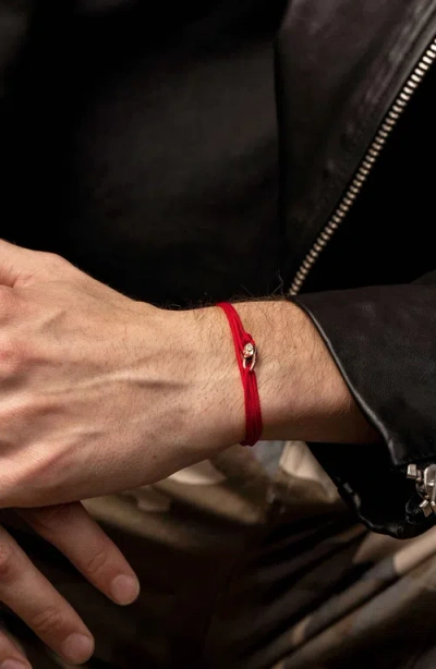 Nialaya Wrap-around Lock String Bracelet In Red