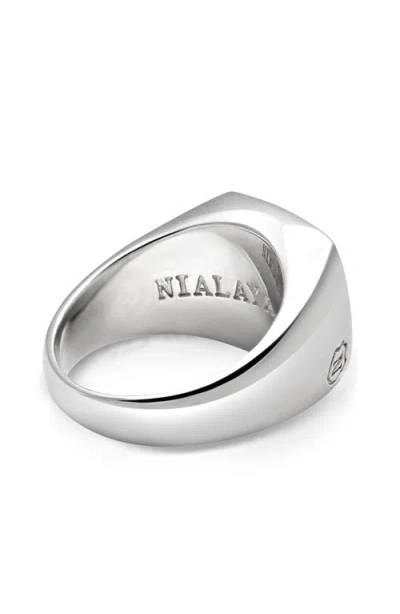 Nialaya Silver Signet Ring