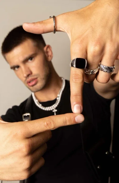 Nialaya Silver Signet Ring