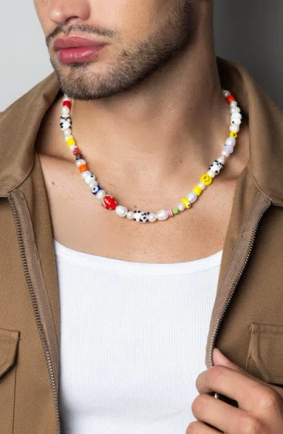 Nialaya Panda Assorted Bead Pearl Necklace