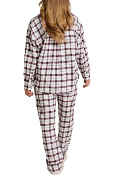 Hunkemoller Hunkemöller Flannel Pyjama Top In White