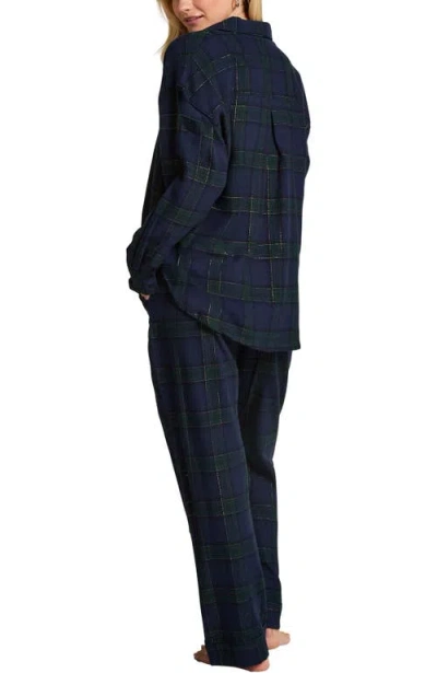 Hunkemoller Hunkemöller Flannel Pyjama Pants In Blue