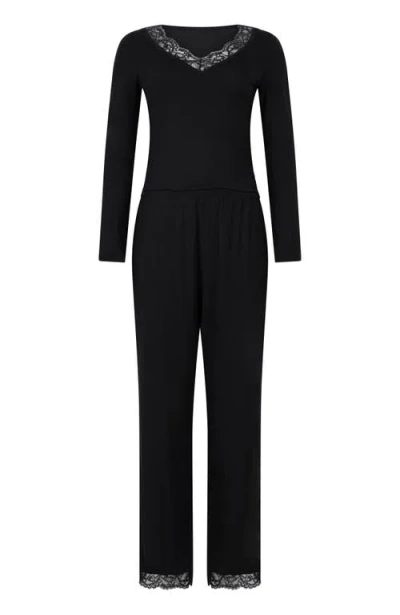 Hunkemoller Hunkemöller Pajama Set In Black