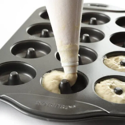 Norpro Nonstick 12-cavity Mini Donut Pan In Black
