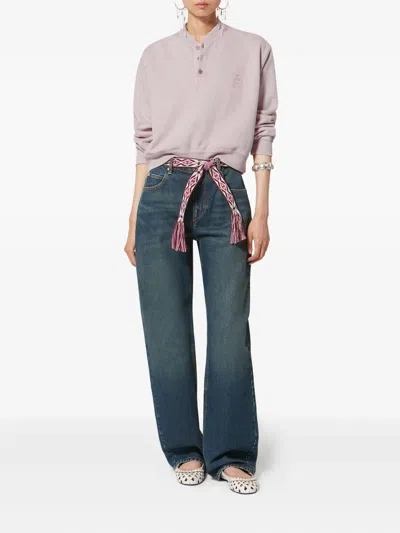 Isabel Marant Étoile Simony Embroidered Sweatshirt In Pink
