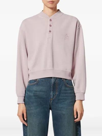 Isabel Marant Étoile Simony Embroidered Sweatshirt In Pink