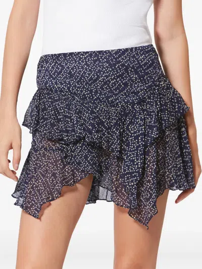 Isabel Marant Étoile Lolita Ruffled-hem Mini Skirt In Animal Print