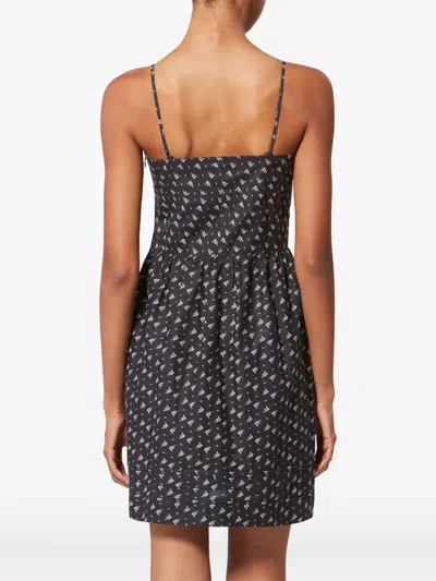 Isabel Marant Étoile Dryna Floral-pattern Mini Dress In Black