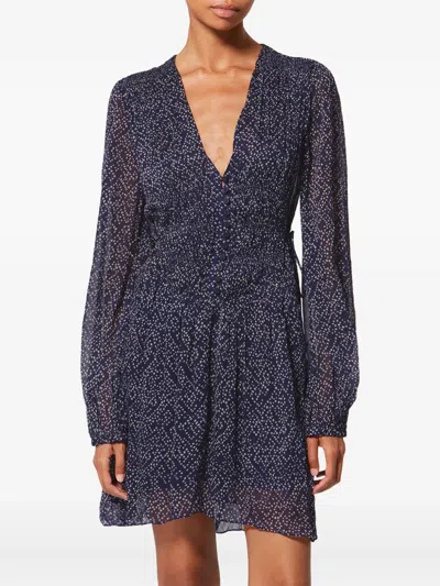Isabel Marant Étoile Lorieana Polka-dot Mini Dress In Blue