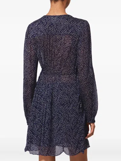 Isabel Marant Étoile Lorieana Polka-dot Mini Dress In Blue
