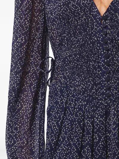 Isabel Marant Étoile Lorieana Polka-dot Mini Dress In Blue