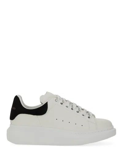 Alexander Mcqueen Black And White Low Top Sneakers With Logo Lettering On The Tongue And Contrasting Heel With Logo Le In White