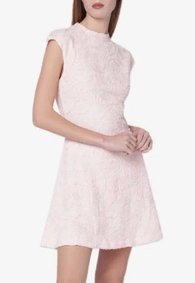 Rotate Birger Christensen Rotate Birgerchristensen Short Pink Mesh Dress In Multi