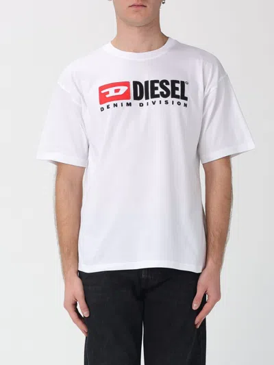 Diesel Essentials Man T-shirt White Size L Cotton