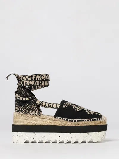 Stella Mccartney Stella Mc Cartney Gaia Wedge Espadrillas In Black