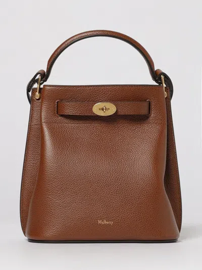 Mulberry Islington Grained Leather Bucket Bag In Brown