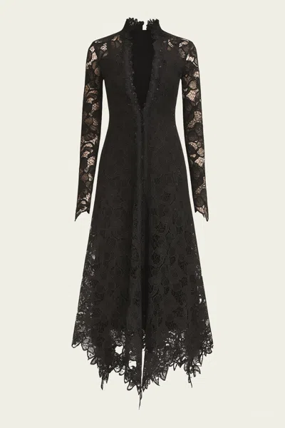Alexis Camila Long Sleeve Midi Dress In Black