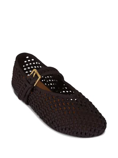 Naghedi Sydney Buckle Ballet Flats In Brown