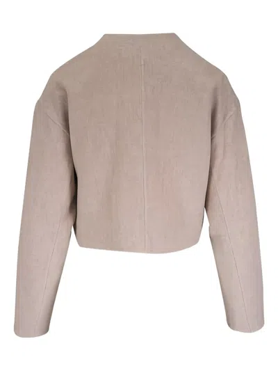 Veronica Beard Philips Buttoned Cropped Jacket In Neutral