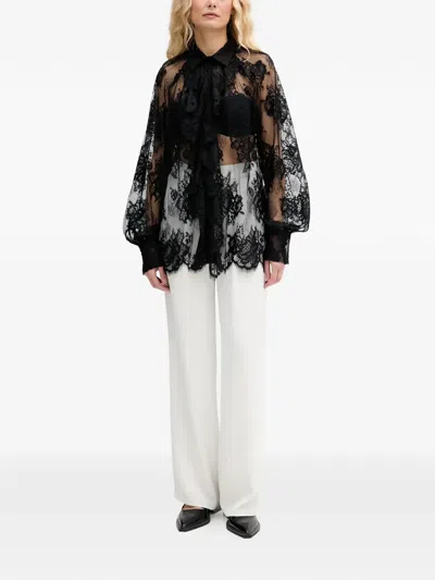 Aniye By Lace Ruffled Shirt In Black